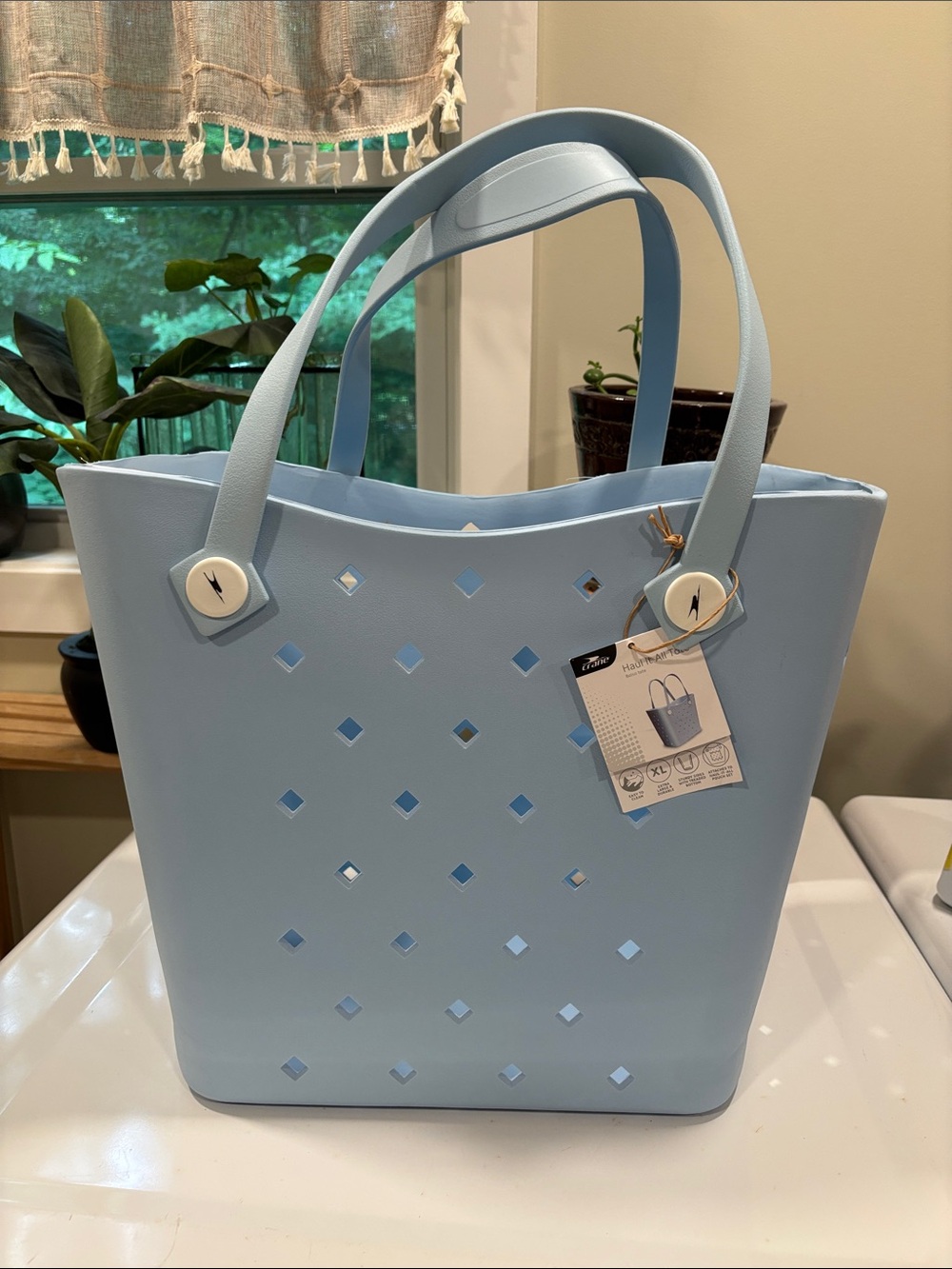 Aldi Crane Pale Blue XL Haul It All Tote Bag NWT